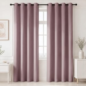 HOMEMONDE Premium Blackout 9 Feet Curtain for Long Door - Noise Reduced and Fade Resistant Blackout Curtains, True Room Darkening Drapes for Living Room, Bedroom Pack of 2, (Lavender, 274 x 118 CM)